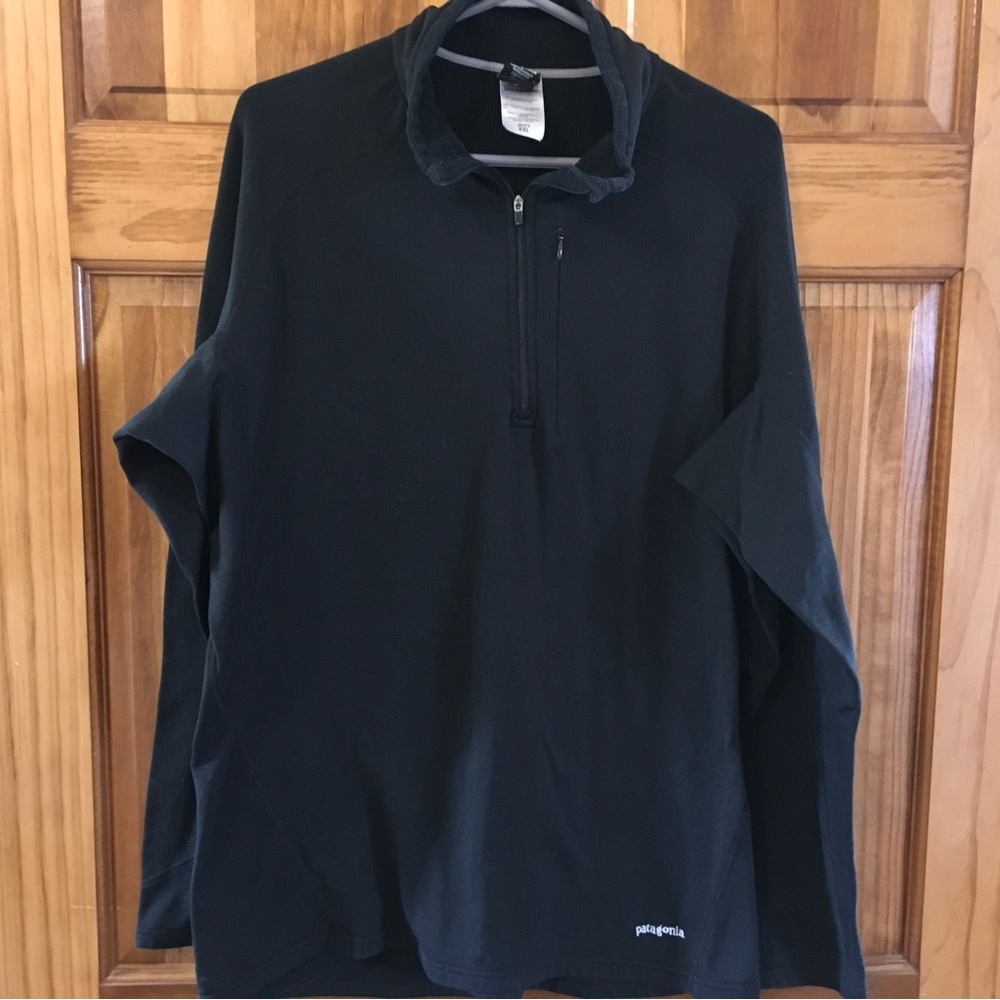 Patagonia Lightweight Half-Zip Shirt Jacket In Black